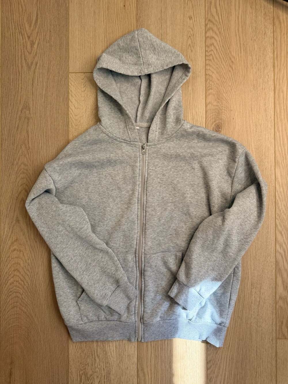 Shein Full Zip Hoodie Gray